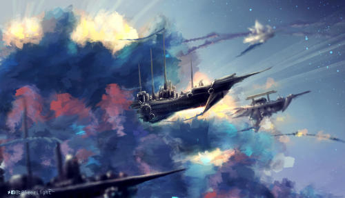 madcat-world:  Skyship Dusk - SeerLight