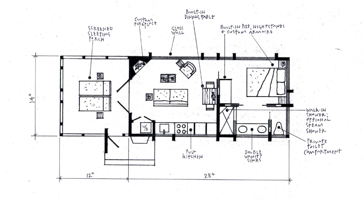 meghantopus:This gorgeous cottage is 568 square feet including the screened porch,