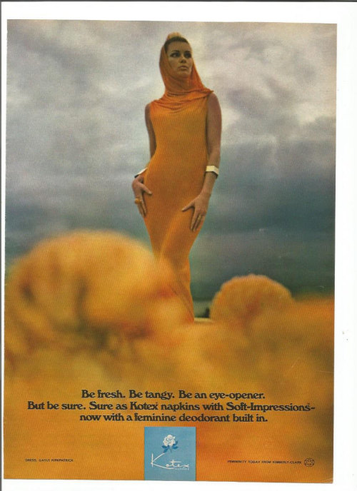 1972 Kotex Napkins Advertisement 