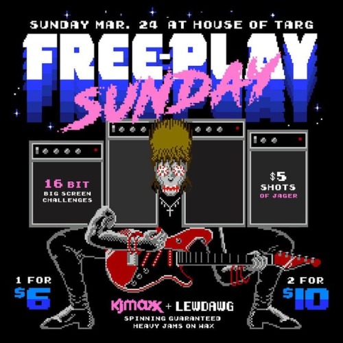 Every Sunday the House of TARG serves #brunch from 11am-2pm and then goes into FULL FREEPLAY MODE st
