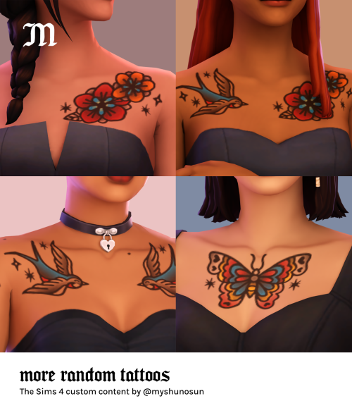 The Sims Baddie  Red Dragon Back Tattoo