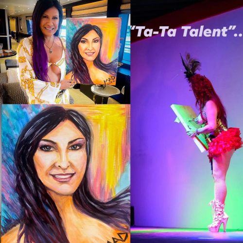 “Madelyn Greco’s Ta-Ta-Talent”!!! If you’be never seen me paint portraits with my breasts, before — 