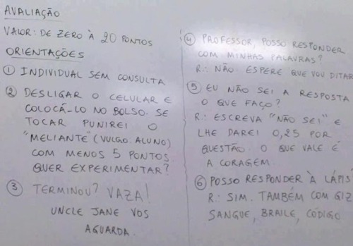 Enquanto isso na escola...