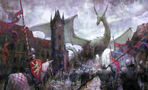 dailydragons: A Dragon In Prague by Seb McKinnon (website | DeviantArt)