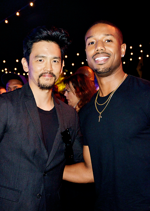 celebritiesofcolor:  John Cho and Michael B. Jordan attend the after party for the