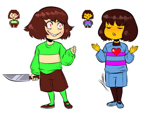 My takes on Chara and Frisk :D