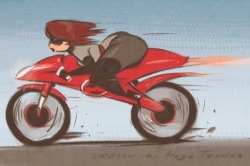 Helen Parr’s Big Bu&Amp;Hellip; Bike - Cartoon Pinup Sketchrough One From The Today’s