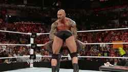 Batista got a mouthful of Randy
