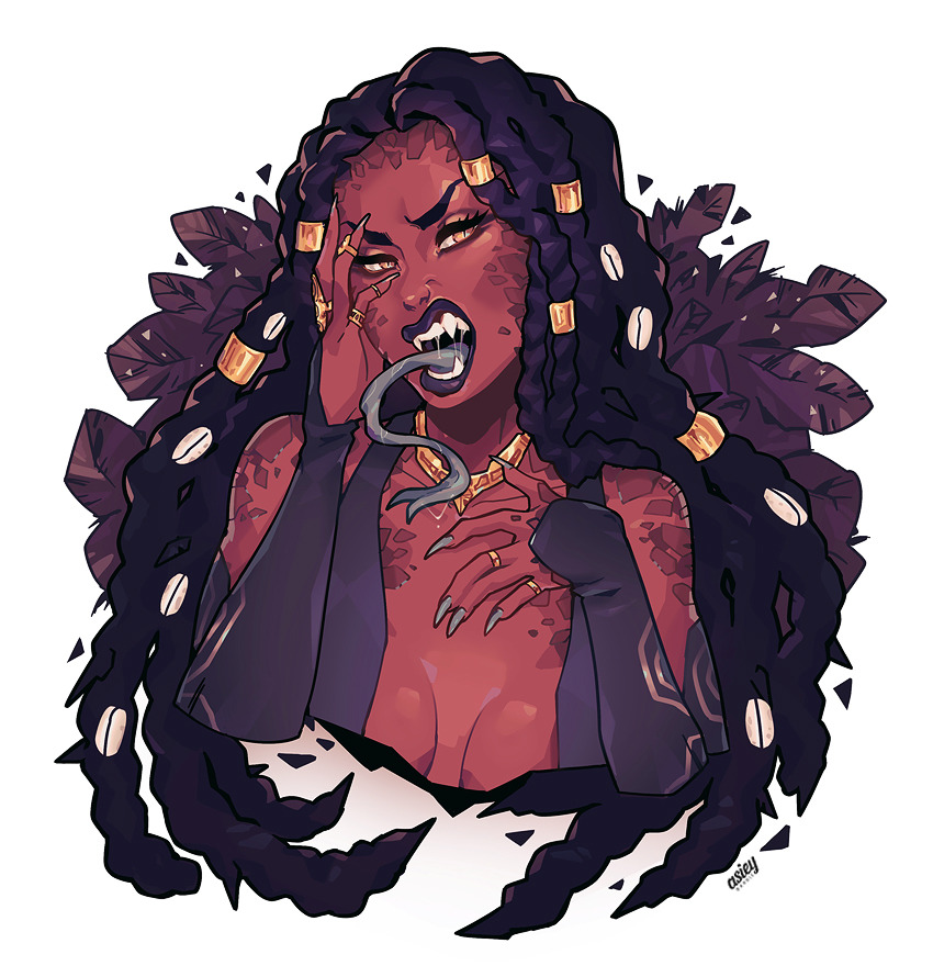 asieybarbie:  Commission for @kaileakes! “The Medusa&quot; from the Sin Eaters