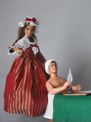 tiny-librarian: Ken and Barbie as Marat and Charlotte Corday. You needed this in your life. No need 