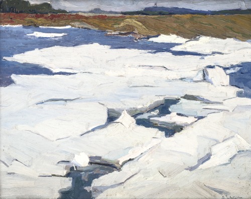 blastedheath:  Vitali Zolotoukhin (Russian, 1929-1986), Ice Floes. Oil on board, 58 x 73 cm. 