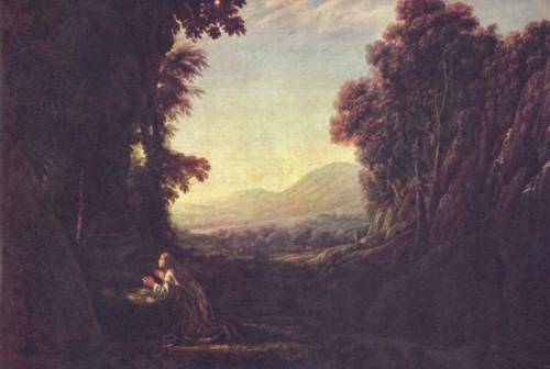 Landscape with repentant Magdalene, 1647, Claude LorrainMedium: oil,canvas