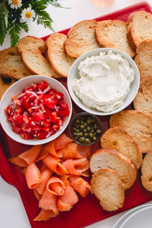 Smoked Salmon Crostini with Tomato Relish