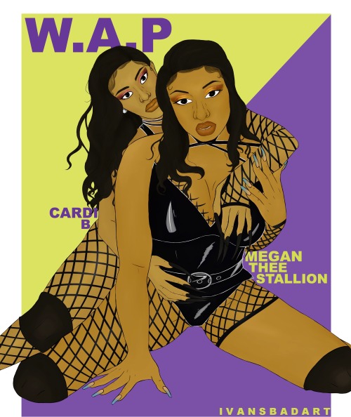 W.A.P by Card B featuring Megan Thee Stallion ok i couldn’t find rest until i drew them because hone