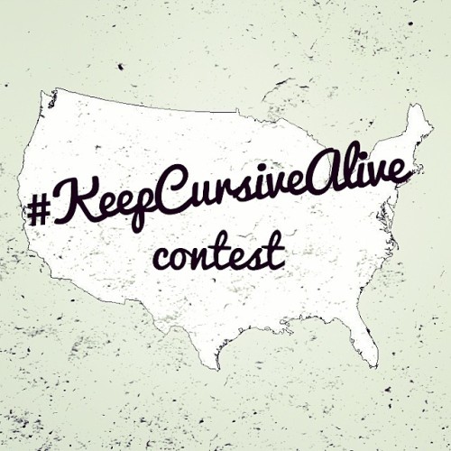lovegoodtype:  Now, over 40 states in the U.S. do not require public schools to teach cursive reading or writing. We think that’s sad. In response, @Calligritype and @Goodtype are hosting a #KeepCursiveAlive IG contest with some insane prizes. In 10