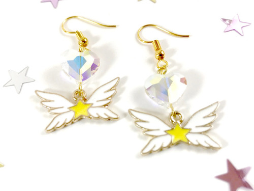 xstarlightmemories: Eternal Sailor Moon Inspired Earrings New item featuring an enamel charm resembl