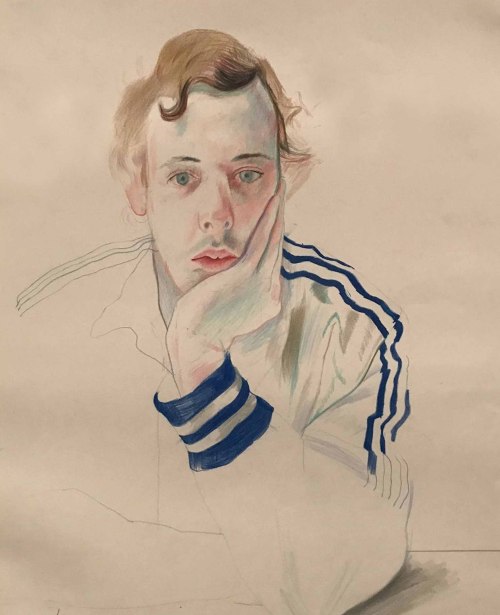 Newloverofbeauty:david Hockney:  Gregory, Drawing