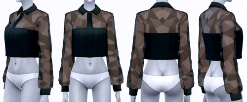 NARA ♦
Crop sheer shirt
“ Teen to elder
12 colors
”
[ Sim File Share ]
[ TSR ]
About CC
“New item / Standalone / Catalog thumbnail / All lod
Please update your game in last version and delete cache file, If cc or thumbnail not show in cas.
”
Thanks...