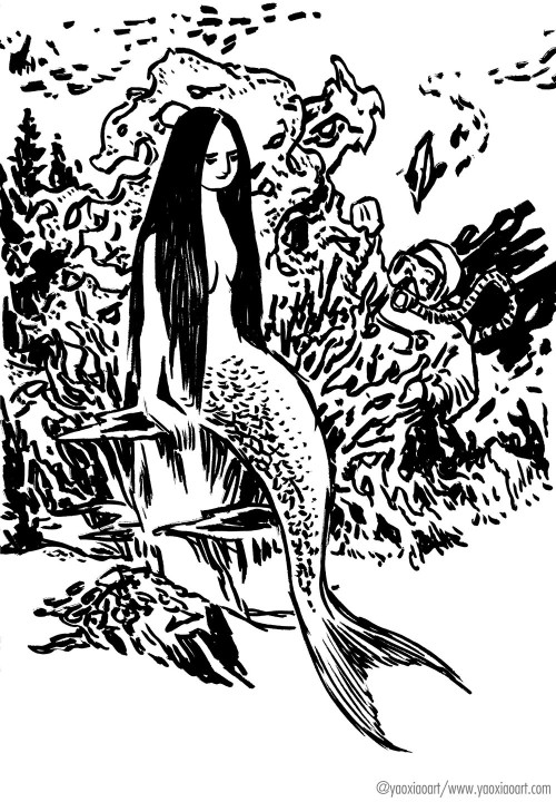 yaoxiaoart:Travel Sketchbook: Finding Mermaid