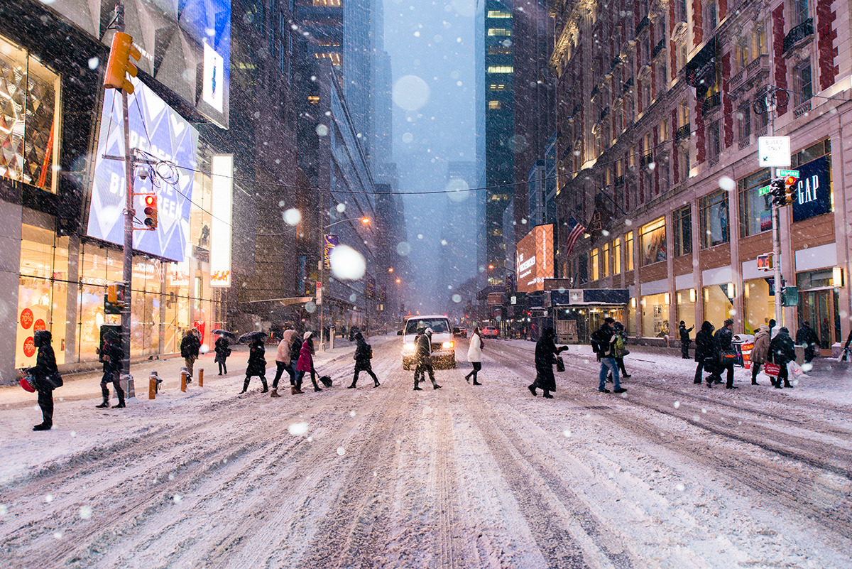 Winter Storm Juno, Times Square, New York City.... Photography from