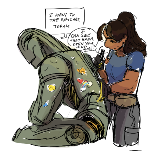 he used to collect a bunch of those little fruit stickers until there were complaints about how scanners around the base kept...