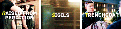 babyintrenchcoat:  deancas alphabet {merthur} 