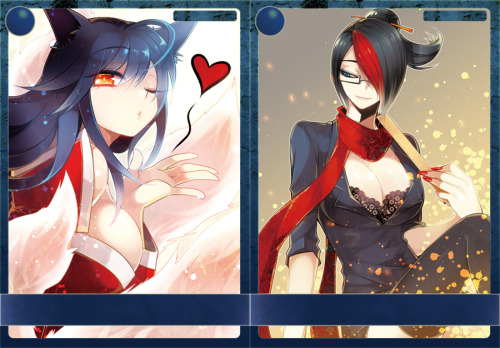 Porn photo league-of-legends-sexy-girls:Ahri and Fiora