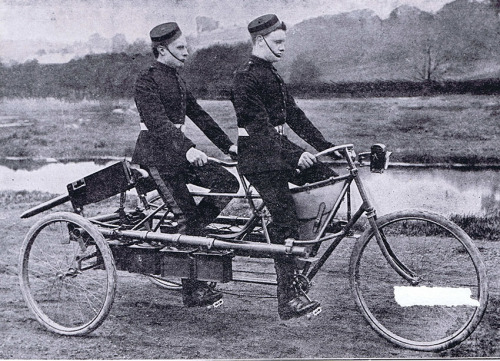 Tandem Maxim gun tricycle, 1st Towers Hamlet Volunteers, 1901.