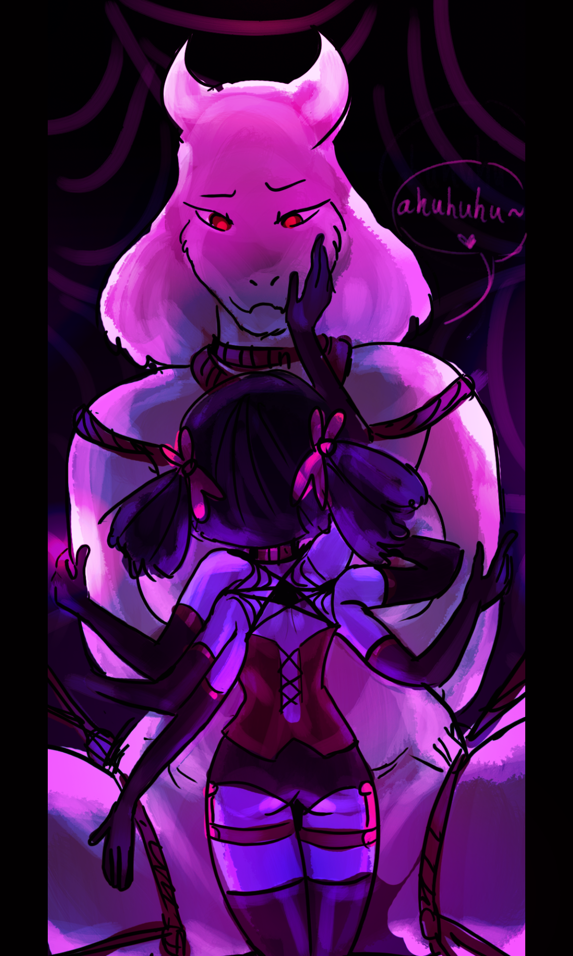 sinisk:  i saw @sanster-blaster ‘s  picture of muffet and toriel and i couldn’t