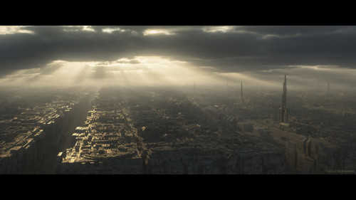 getamovieon: Coruscant “Environment based on the amazing cyclorama that was featured in Star Wars Ep