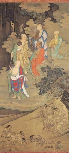 Ap Art History Yo Lohans Giving Alms To Beggars Zhou Jichang
