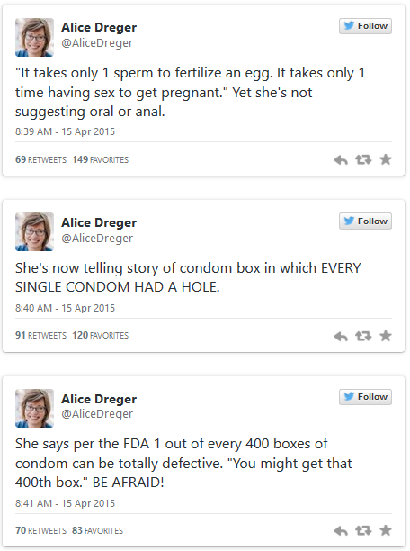 An abstinence-focused sex education class in East Lansing, Michigan recently received a shock when one student’s sex-positive mother sat in on the proceedings — and hilariously live-tweeted them. Alice Dreger, a professor of medical humanities and