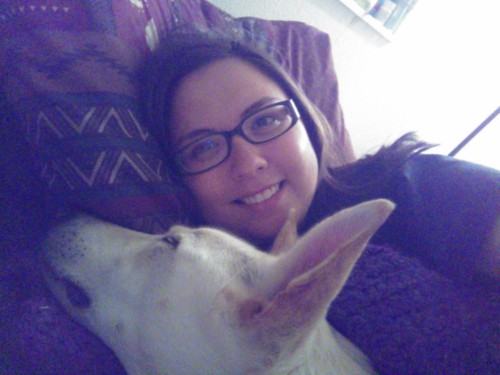 Sometimes she’ll snuggle up to me like this and it’s the best thing ever because she’s warm and comfy :3 