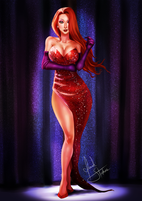 izzydoodledump:  Today I realized A problem.I’ve never drawn Jessica Rabbit!!I fixed this prob