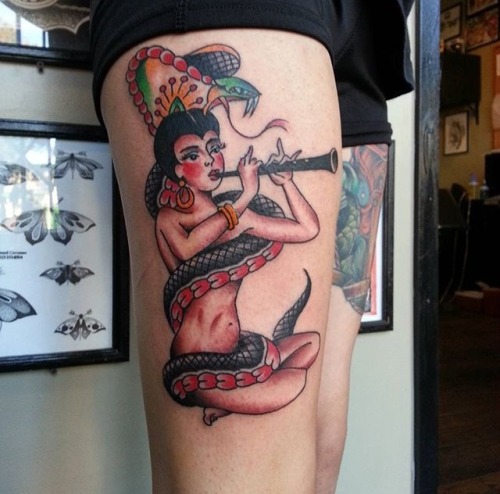sailor jerry snake charmer  dudes first tattoo fun one for   Flickr