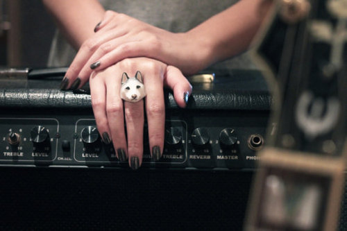 lesstalkmoreillustration: Handmade Enamel Animal Rings by Goodafternine On Etsy   *More Things & Stuff    