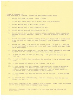 Spinsterprivilege:  Afterellen:  1988 Uw-Madison Women’s Studies 103 Handout: “When