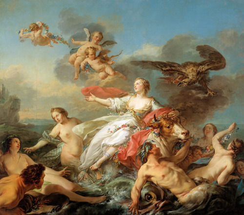 art-from-me-to-you:Jean Baptiste Marie Pierre, The Abduction of Europa, 1750