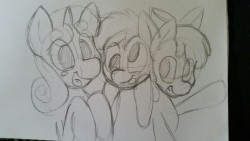 haphaz-art:Oh shit, ponies  x3 Cute~ :3