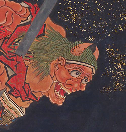 Misc. Minus One Observation. He Has Tusks/fangs. Placement Feels Unusually Similar To This Oni By Hokusai,
