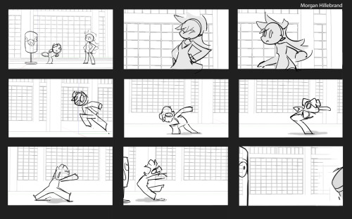 Some boards for a training montage I did in Alan Wan’s Cinematic Storytelling class! We worked