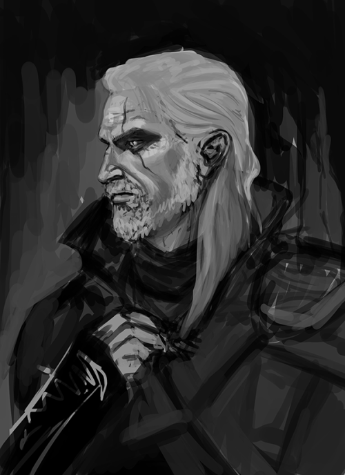 elven-butts:random yen and geralt stuff I’ll never finish ♥