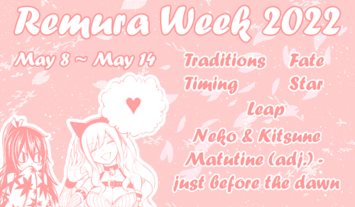 remura-week: Hello everyone! I’m happy to announce that the first ever Remura week will be held from