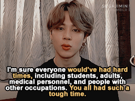 Some Comforting Words From Jimin