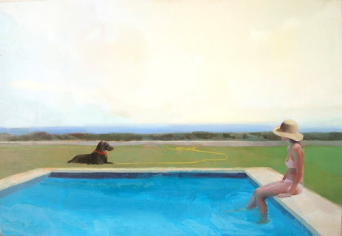 Piscina  -    Alejandra CaballeroSpanish,  b. 1974-Oil on canvas, 89 x 130 cm.