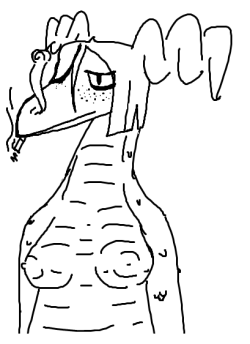 strawbery-shrtcake:A doodle of Sally the dragon babe I made in Microsoft paint who is an oc of unnecessaryfansmut Wah I just saw this! Thank yoouu!!!