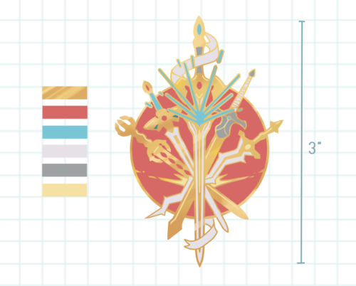  [REBLOGS ] KICKSTARTER FOR SWORDS CROSSED; MY ENAMEL PIN, HAS LAUNCHED!! Reblog for a chance to win