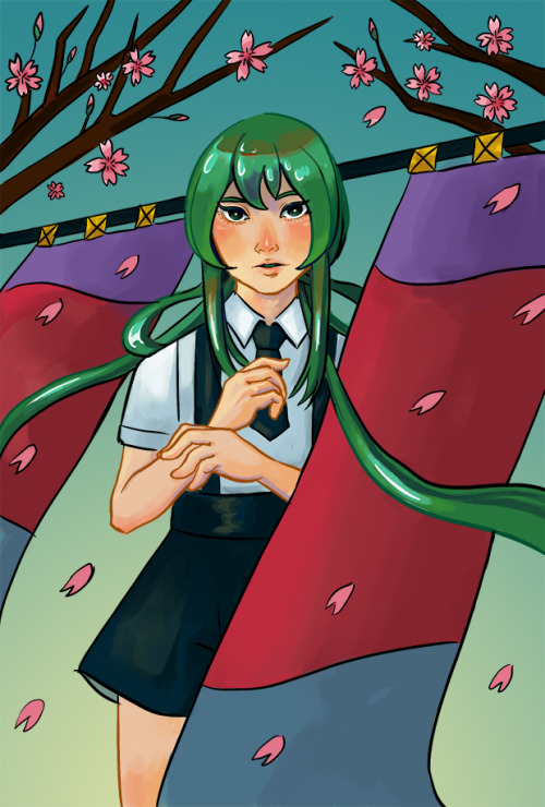 jennypengart: This was a piece for the @hanafudanokuni zine a while back! Perfect time to post it he