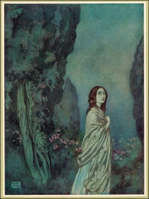misswallflower: Emund Dulac’s illustrations from ‘The Poetical Works Of Edgar Allan Poe&