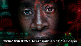 mcufam: Rhodey being a proud action boi
